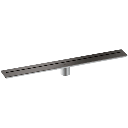 Axor Drain Wall 27-9/16" Linear Shower Drain - Against Wall Installation Brushed Black Chrome