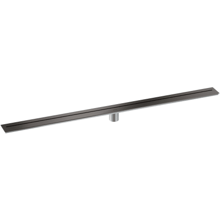 Axor Drain Wall 47-1/4" Linear Shower Drain - Against Wall Installation Brushed Black Chrome