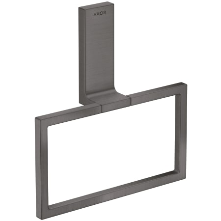 Axor Universal Rectangular 7-7/8" Wall Mounted Towel Ring Brushed Black Chrome