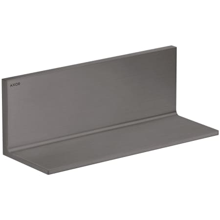 Axor Universal Rectangular 12" Metal Bathroom Shelf Brushed Black Chrome