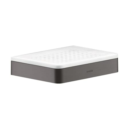 Axor Universal SoftSquare Soap Dish for Wall/Rail Installation - Engineered in Germany, Limited Lifetime Warranty Brushed Black Chrome
