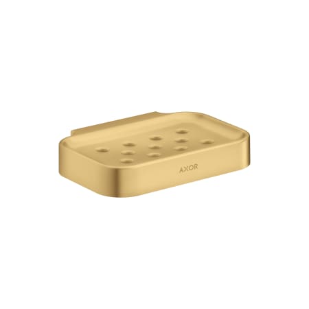 Axor Universal Circular Wall Mounted Metal Soap Dish Brushed Gold Optic