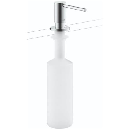 Axor Uno Deck Mounted Soap Dispenser with 16 oz Capacity - Engineered in Germany, Limited Lifetime Warranty Chrome