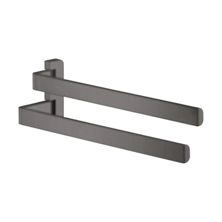 Axor Universal SoftSquare Double-Arm Hand towel Holder - Engineered in Germany, Limited Lifetime Warranty Brushed Black Chrome