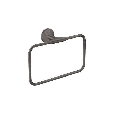 Axor Universal Circular 9-7/8" Wall Mounted Towel Ring Brushed Black Chrome