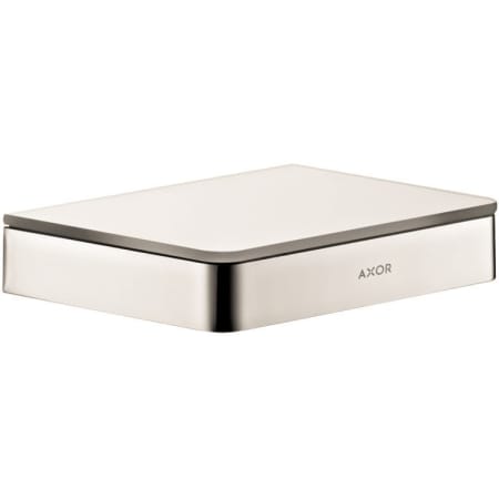 Axor Universal SoftSquare 5-7/8" Bathroom Shelf - Engineered in Germany, Limited Lifetime Warranty Brushed Nickel