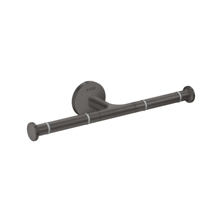 Axor Universal Circular Double Wall Mounted Euro Toilet Paper Holder Brushed Black Chrome