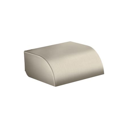 Axor Universal Circular Wall Mounted Euro Toilet Paper Holder with Cover Brushed Nickel