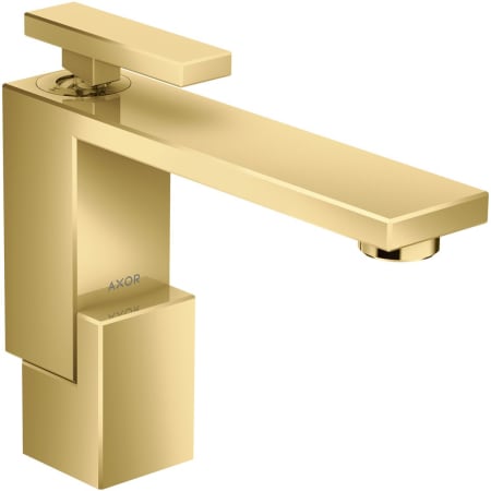 Axor Edge 1.2 GPM Single Hole Bathroom Faucet 130 Less Drain Assembly - Engineered in Germany, Limited Lifetime Warranty Polished Gold Optic