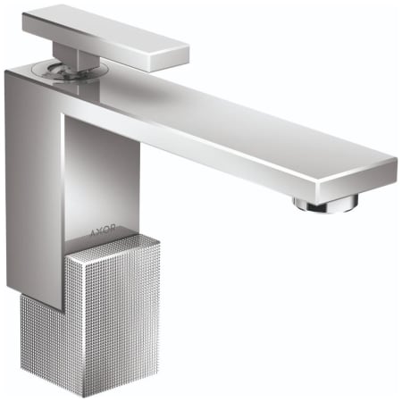 Axor Edge 1.2 GPM Single Hole Bathroom Faucet 130, Diamond Cut Less Drain Assembly - Engineered in Germany, Limited Lifetime Warranty Chrome