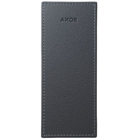 Axor MyEdition Leather 7-7/8" Decorated Bathroom Faucet Body Plate - Engineered in Germany, Limited Lifetime Warranty Grey Nappa Leather