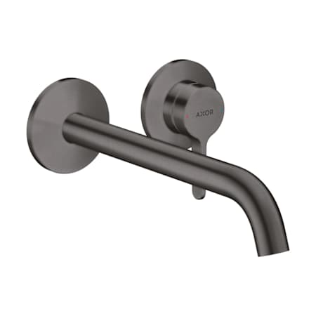 Axor One 1.2 GPM Wall Mounted Mini-Widespread Bathroom Faucet - Less Drain Assembly and Rough In Brushed Black Chrome
