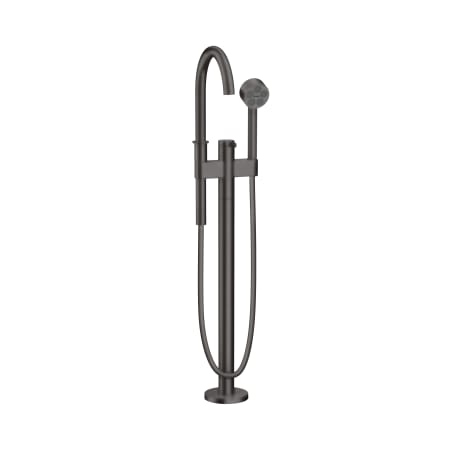 Axor ONE Floor Mounted Tub Filler with 1.75 GPM Handshower Less Rough In - Engineered in Germany, Limited Lifetime Warranty Brushed Black Chrome