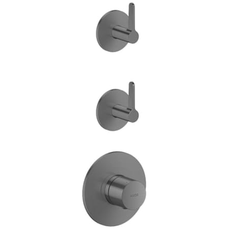 Axor ONE Thermostatic Valve Trim Only with Dual Lever Handle Volume Controls - Less Rough In Brushed Black Chrome