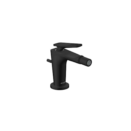 Axor Citterio C 1.5 GPM Single Hole Bidet Faucet with 1 Lever Handle Cubic Cut and a Pop-Up Drain Assembly Matte Black