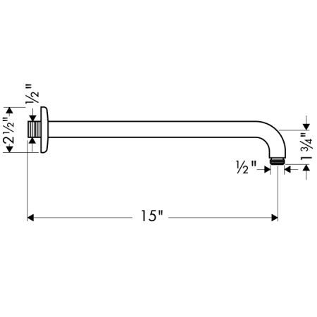 Axor-AXSO-Citterio-PB01-Hansgrohe-AXSO-Citterio-PB01-Wall Supply with Check Valves Dimensional Drawing