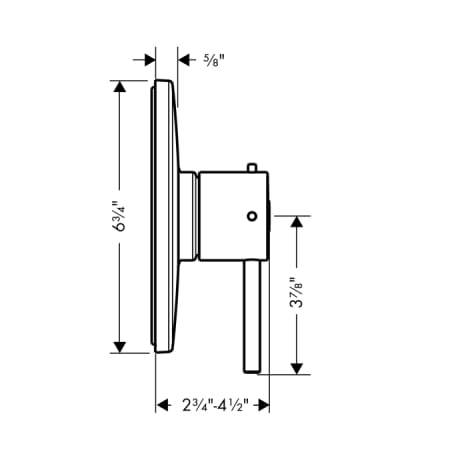 Axor-AXSO-Starck-PB11-Hansgrohe-AXSO-Starck-PB11-Pressure Balance Valve Trim Dimensional Drawing