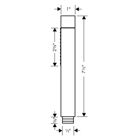 Axor-AXSO-Uno-PB11-Hansgrohe-AXSO-Uno-PB11-Handshower Dimensional Drawing