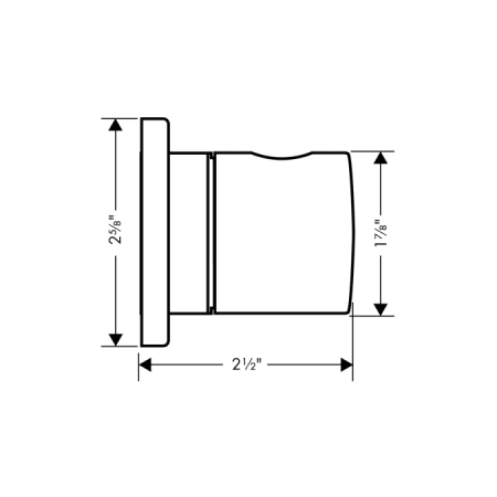 Axor-AXSO-Uno-T01-Hansgrohe-AXSO-Uno-T01-Volume Control Valve Trim Dimensional Drawing