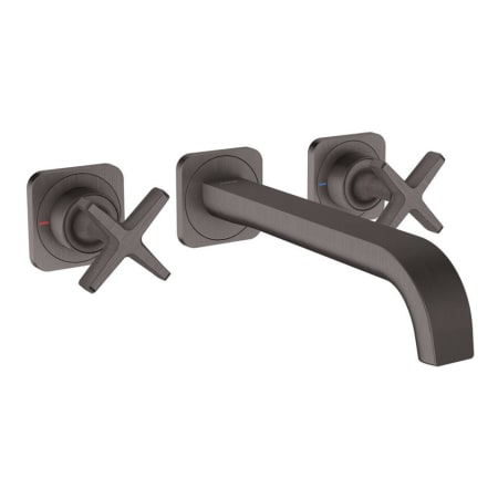 Axor Citterio E 1.2 GPM Wall Mounted Widespread Bathroom Faucet Brushed Black Chrome