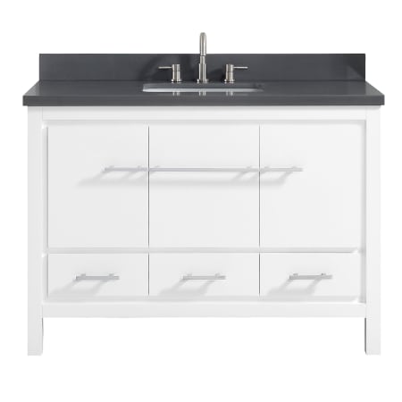 Azzuri Riley 49" Single Vanity Set with Wood Cabinet, Quartz Vanity Top, and Vitreous China Sink