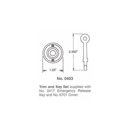 Baldwin Round Emergency Release Trim and Key Distressed Oil Rubbed Bronze
