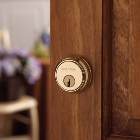 Baldwin 8021 Double Cylinder Deadbolt in Lifetime Polished Brass