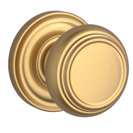 Baldwin Traditional Privacy Door Knob with Round Rose Lifetime Satin Brass