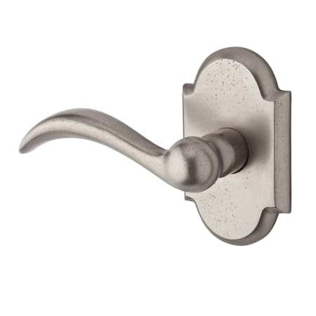 Baldwin Arch Passage Leverset with Rustic Arch Rose - Left Handed White Bronze