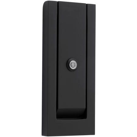 Baldwin Modern Rectangular Door Knocker with Viewer from the Estate Collection Satin Black