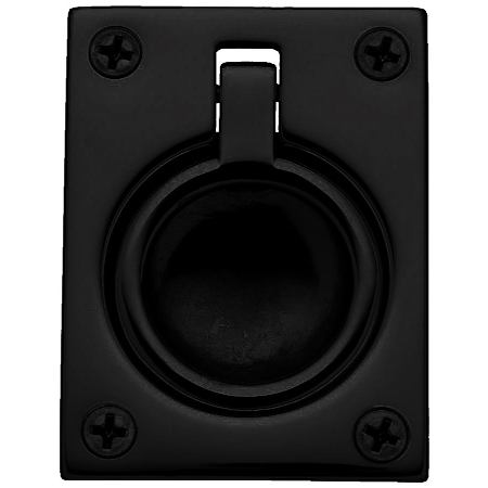 Baldwin 1-7/8 Inch x 2-1/2 Inch Flush Cabinet Pull Satin Black