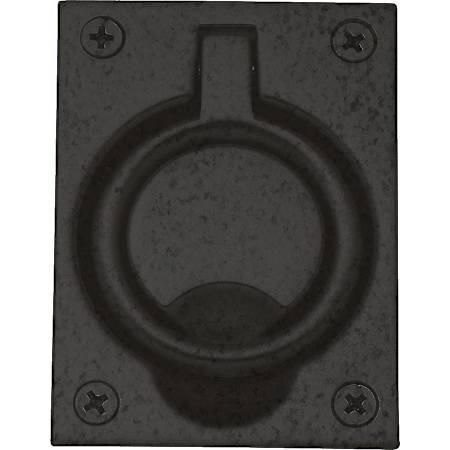 Baldwin 2-1/2 Inch x 3-5/16 Inch Flush Cabinet Pull Distressed Oil Rubbed Bronze