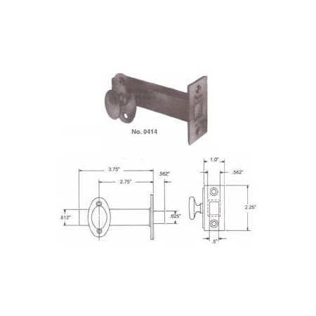 Baldwin Mortise Bolt Security Bolt Oil Rubbed Bronze