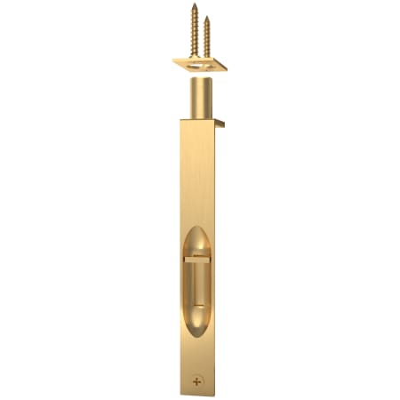 Baldwin 6 Inch Solid Brass Residential Flush Bolt Lifetime Satin Brass