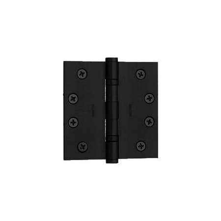 Baldwin 4.5" x 4.5" Solid Brass Square Corner Ball Bearing Mortise Hinge - Single Hinge Satin Black