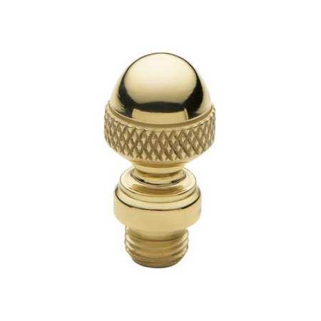 Baldwin Solid Brass Acorn Tip Finial for Square Corner Hinges (Quantity 2) Lifetime Polished Brass