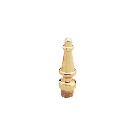 Baldwin Steeple Tip Finial for Estate Square Corner Hinges (Quantity 2) Lifetime Polished Brass