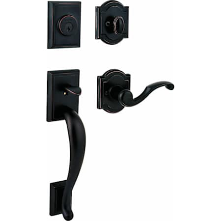 Baldwin Pistoria Style Handleset with Madrina Interior Lever from the Prestige Collection Venetian Bronze