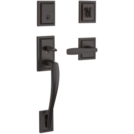 Baldwin Torrey Pines Sectional Keyed Entry Single Cylinder Door Handleset from the Prestige Collection Venetian Bronze
