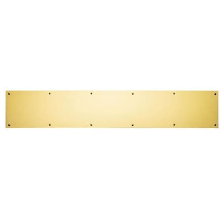 Baldwin 8 Inch x 30 Inch Solid Brass Kick Plate Lifetime Polished Brass