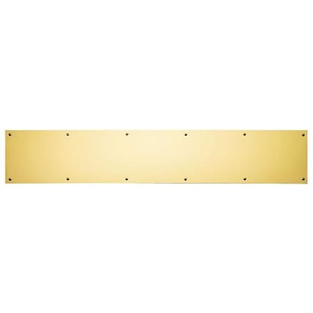Baldwin Commercial Grade 8 Inch x 34 Inch Solid Brass Kick Plate Lifetime Polished Brass