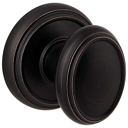 Baldwin Carnaby Style Passage Knobset with Round Rosette from the Prestige Collection Venetian Bronze