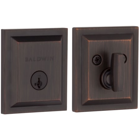 Baldwin Torrey Pines Keyed Entry Single Cylinder Deadbolt with SmartKey Technology from the Prestige Collection Venetian Bronze