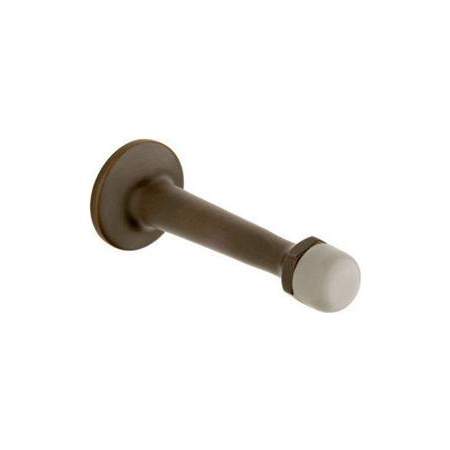 Baldwin 3 Inch Baseboard Mounted Rigid Door Stop Distressed Oil Rubbed Bronze