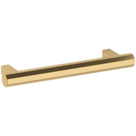 Baldwin Octagonal 4 Inch Center to Center Bar Cabinet Pull from the Estate Collection Lifetime Polished Brass