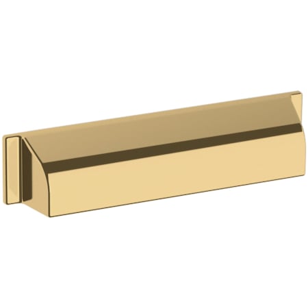Baldwin Transitional 6 Inch Center to Center Cup Cabinet Pull from the Estate Collection Lifetime Polished Brass