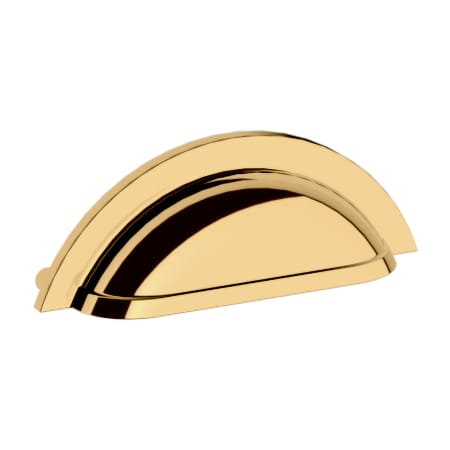 Baldwin Cup 4 Inch Center to Center Cup Cabinet Pull from the Estate Collection Lifetime Polished Brass