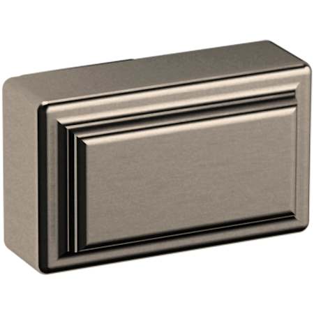 Baldwin Raised 1-1/2 Inch Rectangular Cabinet Knob from the Estate Collection Lifetime Graphite Nickel