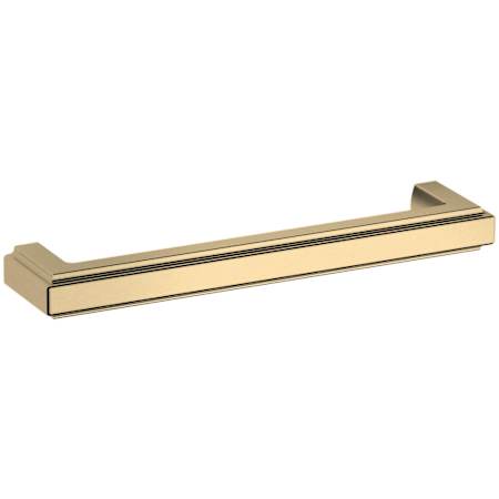 Baldwin Raised 6 Inch Center to Center Handle Cabinet Pull from the Estate Collection Lifetime Polished Brass