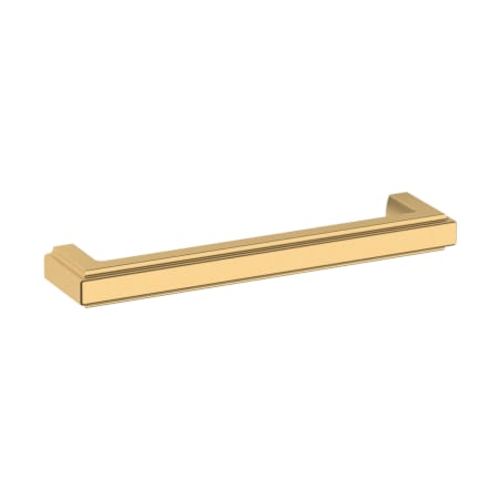 Baldwin Raised 6 Inch Center to Center Handle Cabinet Pull from the Estate Collection Lifetime Satin Brass
